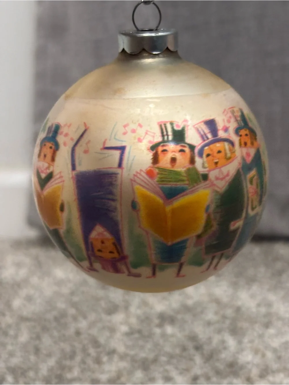 Vintage Corning Glass Works Christmas Ornament Art by W. Rutherford USA Made